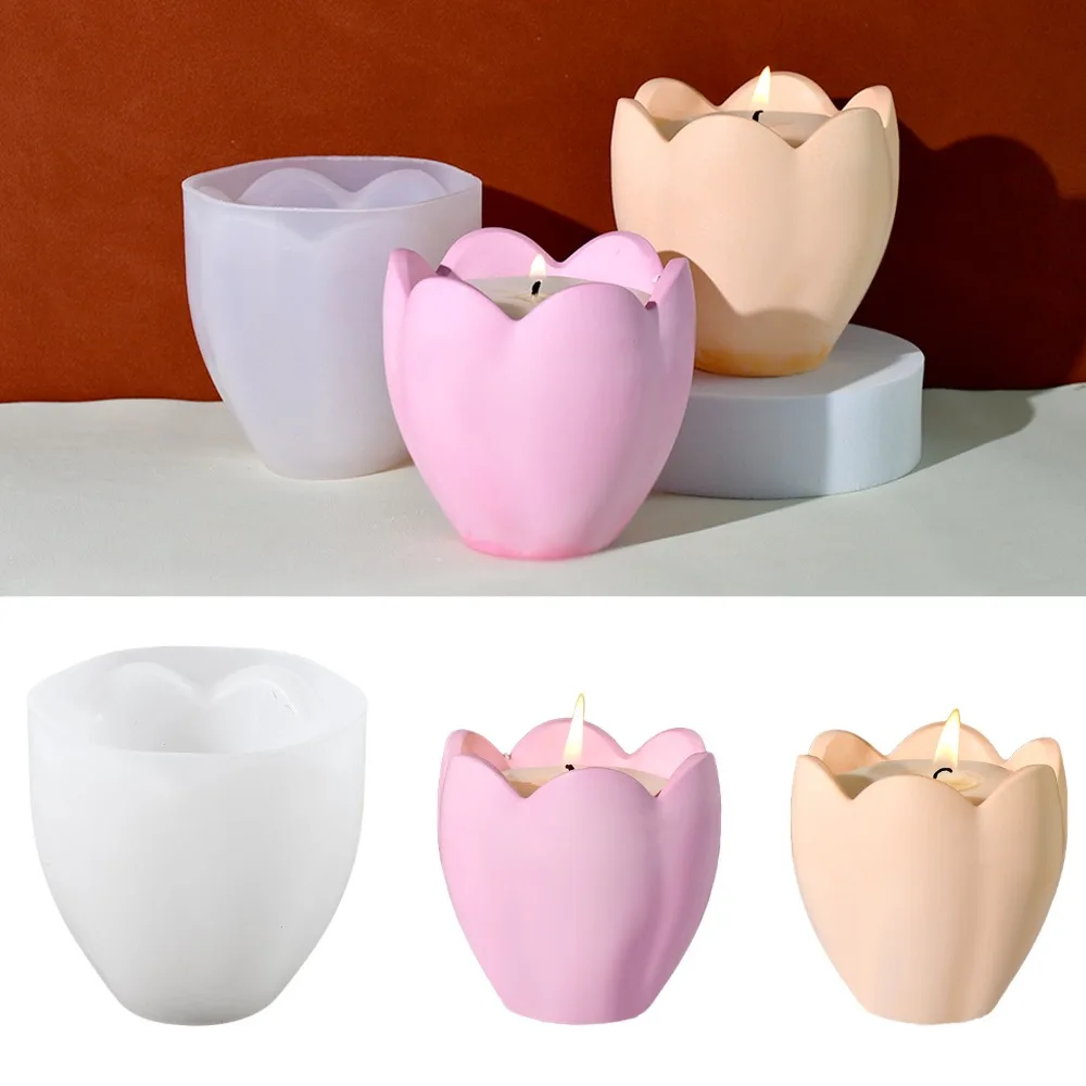 Candle Making Party - Tulpe Kerzenhalter Silikon Formen Blume Harz