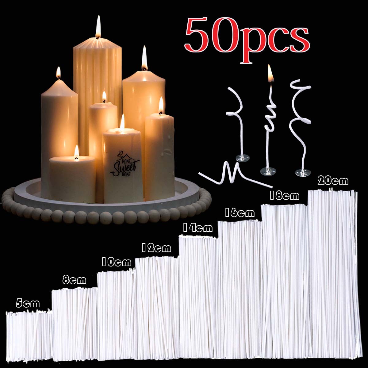 Candle Making Instructions - 50Pcs 5-20Cm Kerze Dochte Gewachste Baumwolle