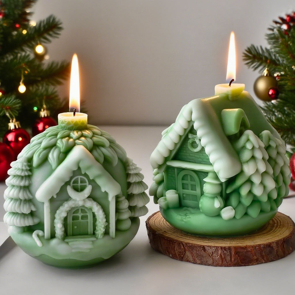 Candle Making Books For Beginners - DIY Weihnachtsbaum Haus Silikonform handgemachte Aroma