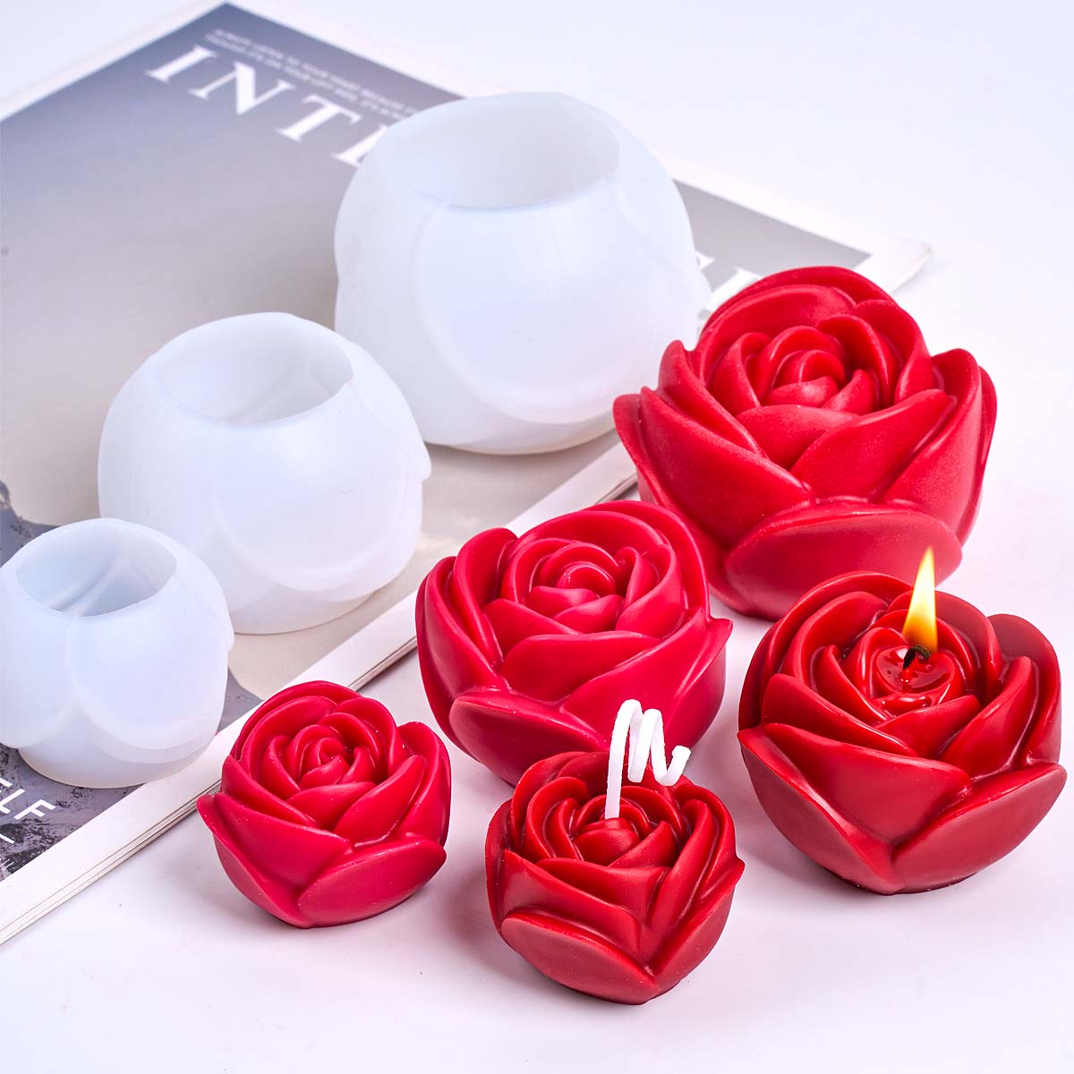 Candle Making Books For Beginners - 3D Blumenform Silikon Kerzenform DIY Romantische