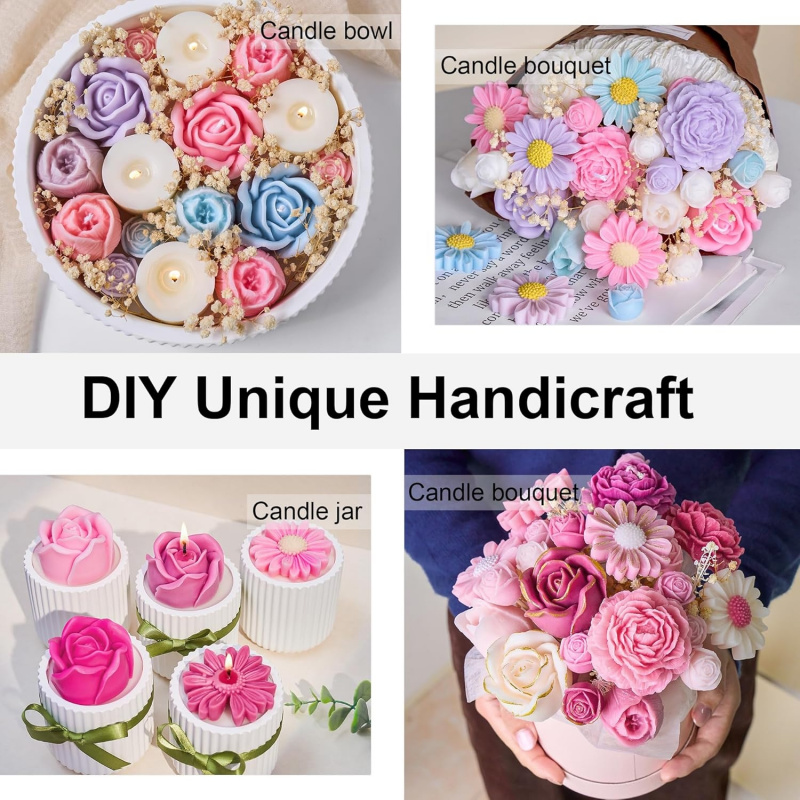 5-teiliges Blumen-Kerzenformen – Candle Making Party Bewertung und Preis